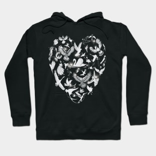 Birds Heart Symbol Costume Gift Hoodie